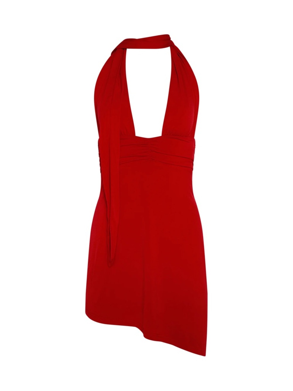 Tiger Mist ‘Luna’ Red Plunge Mini Dress - Picture 6 of 9